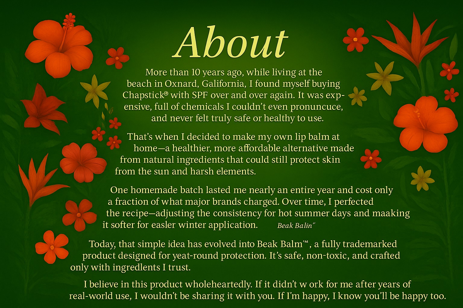 About Beak Balm